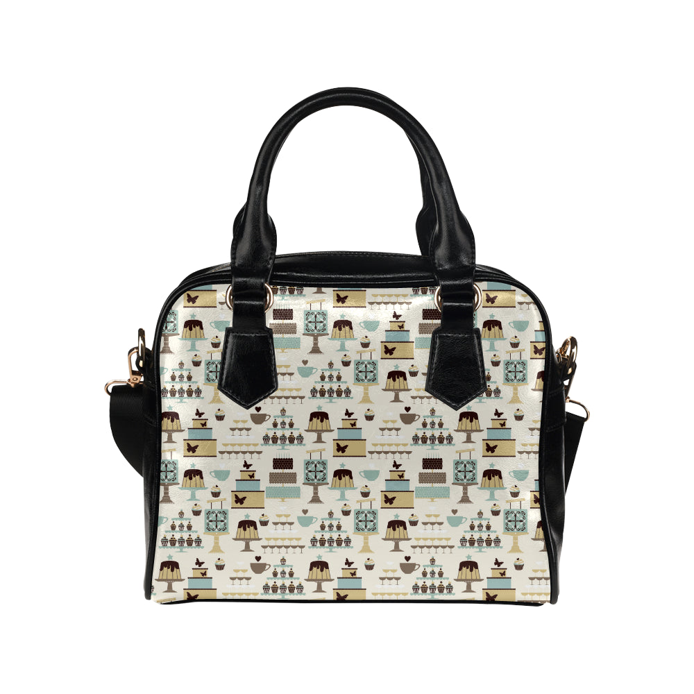 Cake Pattern Print Design 02 Shoulder Handbag