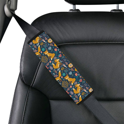 Fox Cute Jungle Print Pattern Car Seat Belt Cover