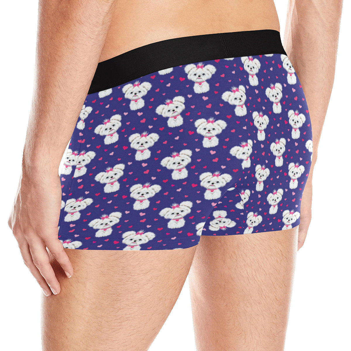 Maltese Pattern Print Design 02 Men's Boxer Briefs