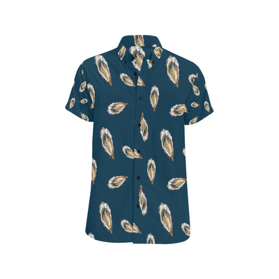 Oyster Pattern Print Design 03 Men's Short Sleeve Button Up Shirt