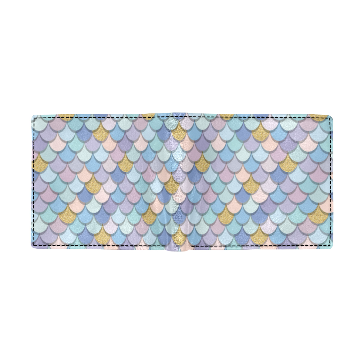 Mermaid Scales Pattern Print Design 05 Men's ID Card Wallet