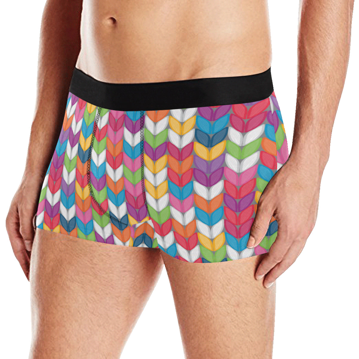 Knit Pattern Print Design 01 Men's Boxer Briefs