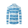 Dolphin Tribal Print Pattern Men's Long Sleeve Shirt