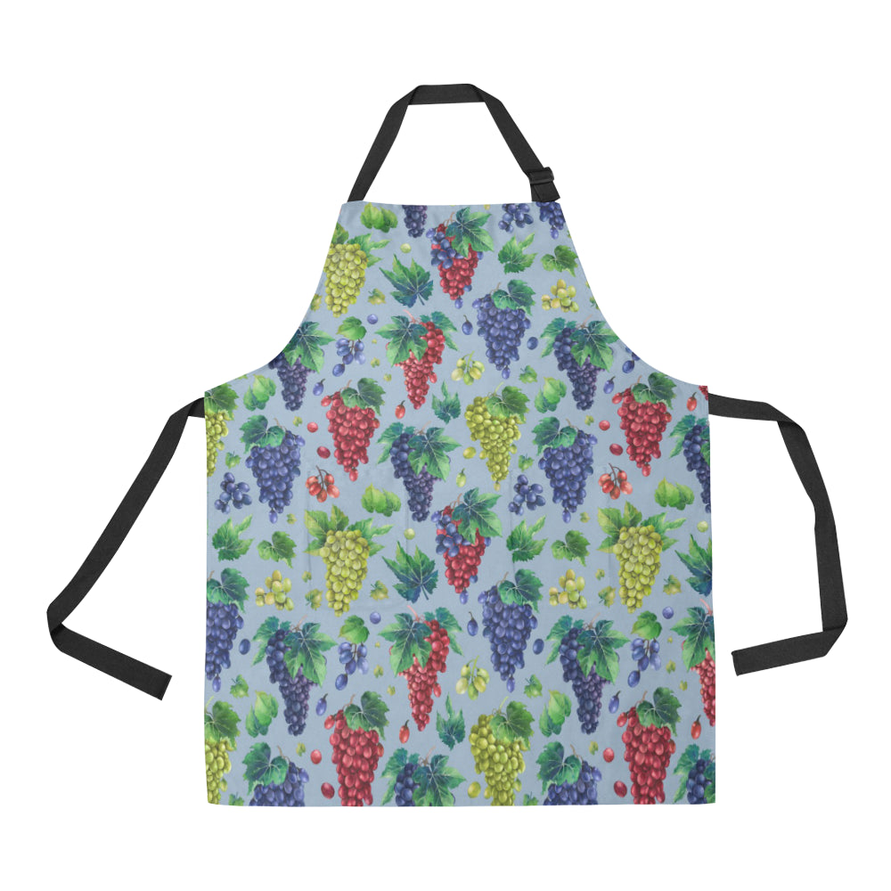 Grape Pattern Print Design GP06 Apron with Pocket