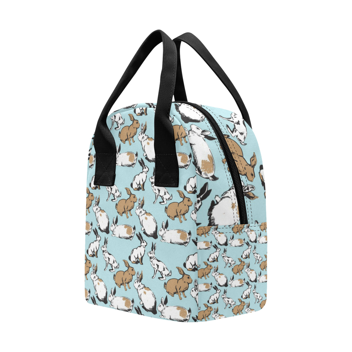 Rabbit Pattern Print Design RB018 Insulated Lunch Bag