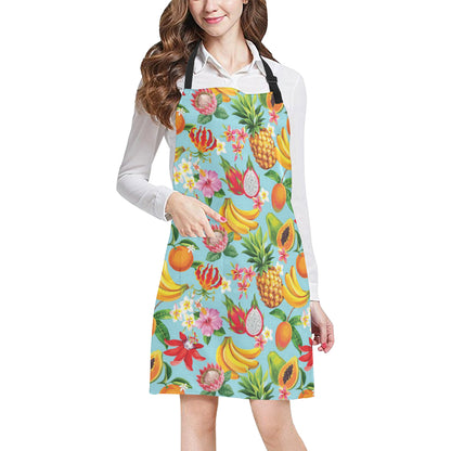 Tropical Fruits Pattern Print Design TF01 Apron with Pocket