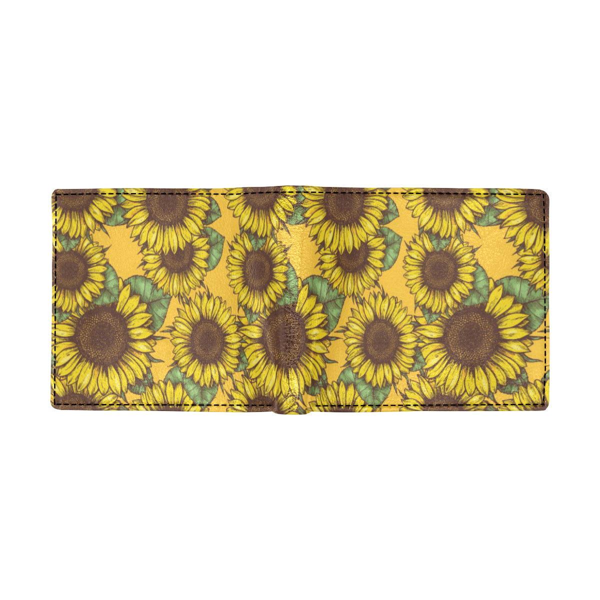 Sunflower Pattern Print Design SF04 Men's ID Card Wallet
