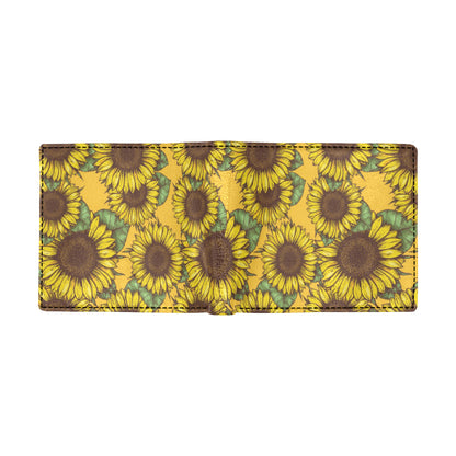 Sunflower Pattern Print Design SF04 Men's ID Card Wallet
