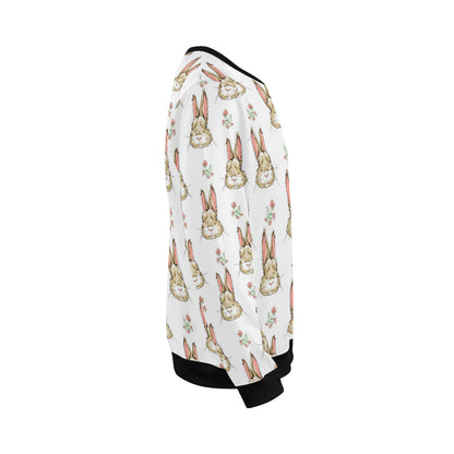Rabbit Pattern Print Design RB09 Men Long Sleeve Sweatshirt
