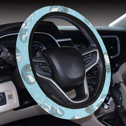Wolf Design Print Pattern Steering Wheel Cover with Elastic Edge