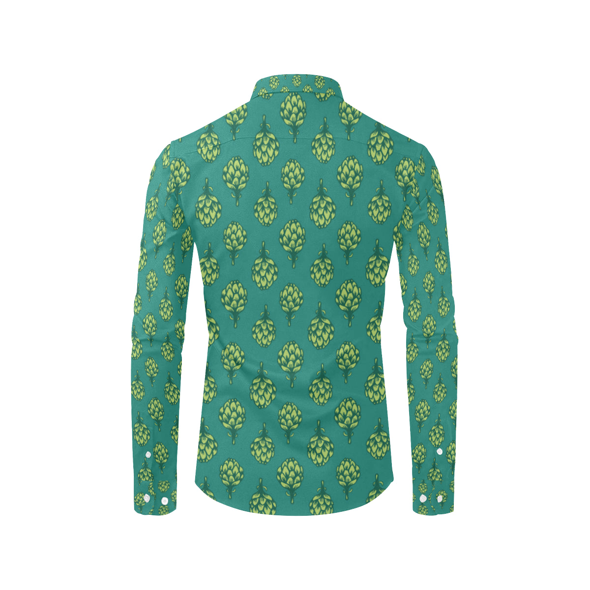 Artichoke Pattern Print Design 04 Men's Long Sleeve Shirt