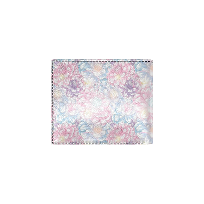 Dahlia Pattern Print Design 01 Men's ID Card Wallet