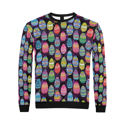 Easter Eggs Pattern Print Design RB08 Men Long Sleeve Sweatshirt