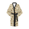 Beagle Pattern Print Design 01 Women's Short Kimono