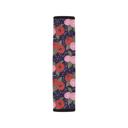 Camellia Pattern Print Design CM02 Car Seat Belt Cover
