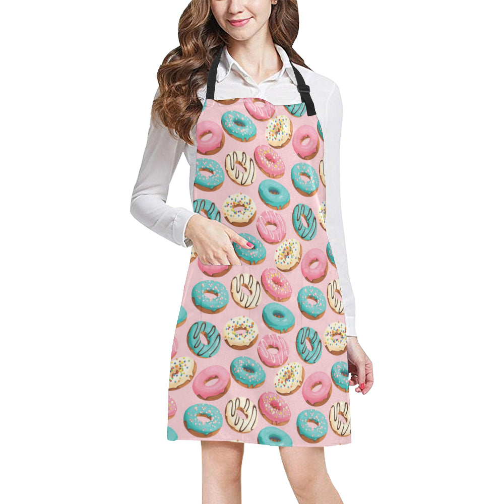 Donut Pattern Print Design DN06 Apron with Pocket