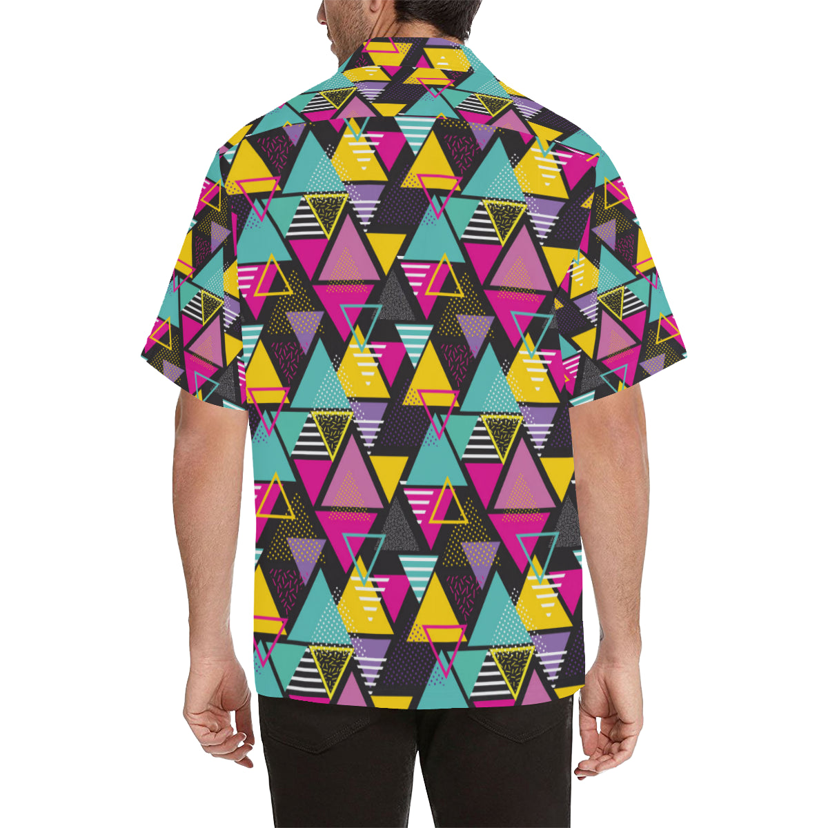 Geometric Colorful Pattern Print Design 02 Men's Hawaiian Shirt