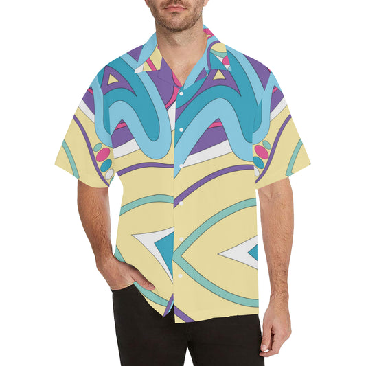 Funky Retro Pattern Print Design A01 Men's Hawaiian Shirt