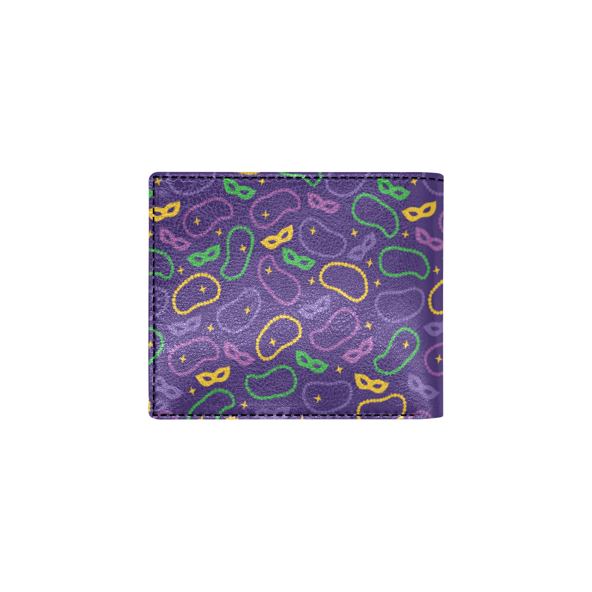 Mardi Gras Pattern Print Design 04 Men's ID Card Wallet