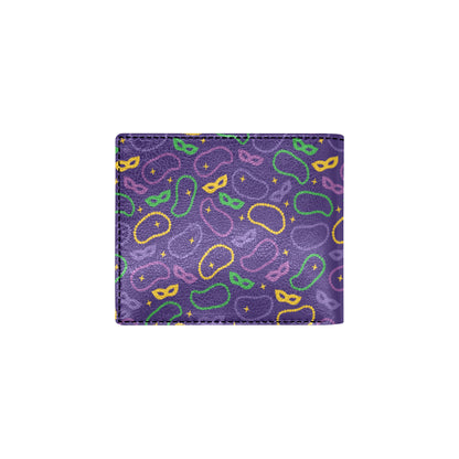 Mardi Gras Pattern Print Design 04 Men's ID Card Wallet