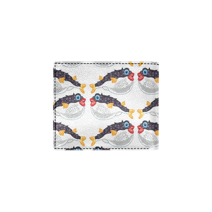 Fugu Pattern Print Design 03 Men's ID Card Wallet