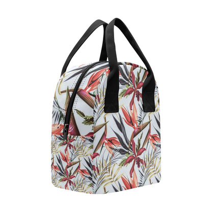 Tropical Flower Pattern Print Design TF021 Insulated Lunch Bag