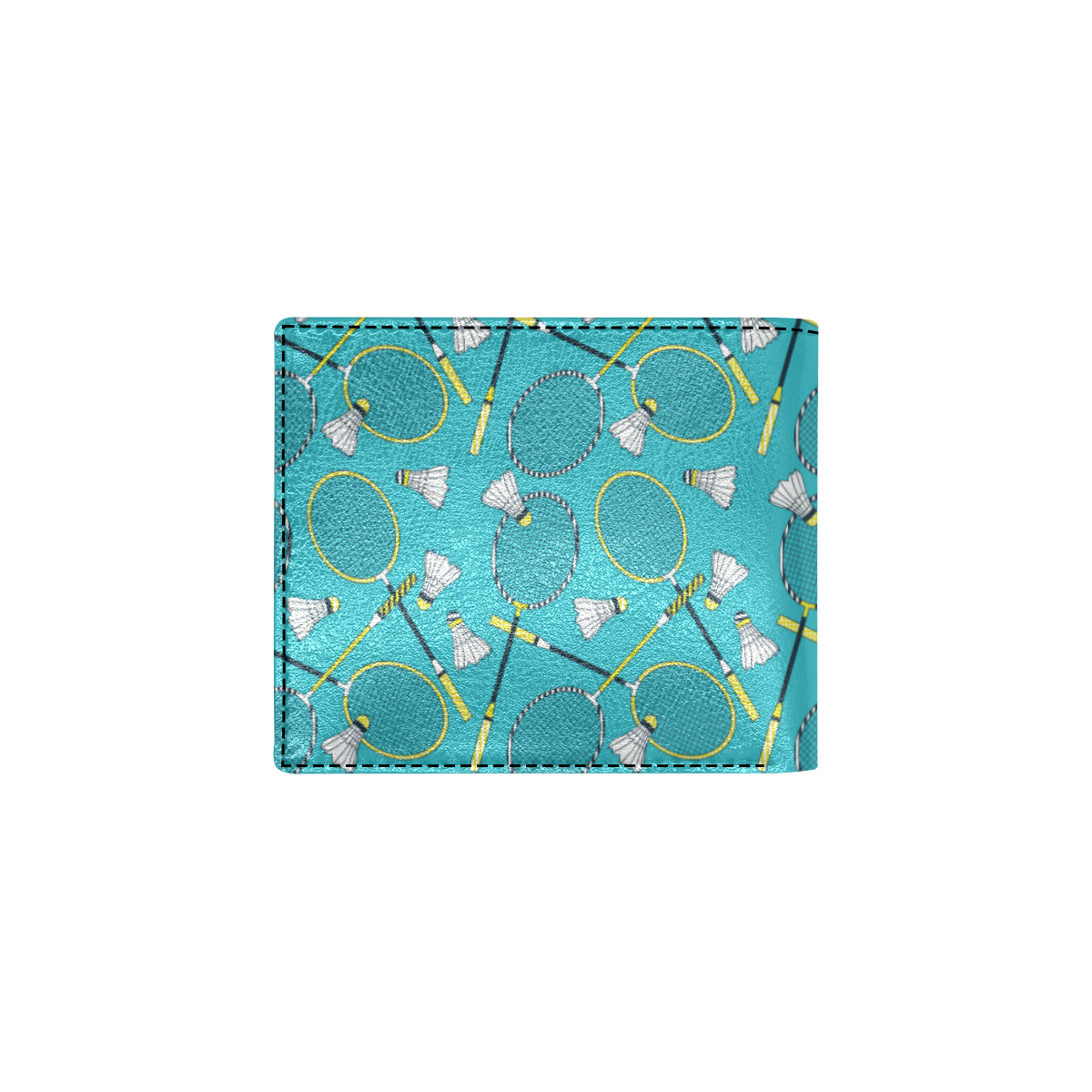 Badminton Pattern Print Design 06 Men's ID Card Wallet