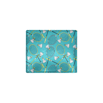 Badminton Pattern Print Design 06 Men's ID Card Wallet