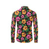 Hibiscus Pattern Print Design HB029 Men's Long Sleeve Shirt