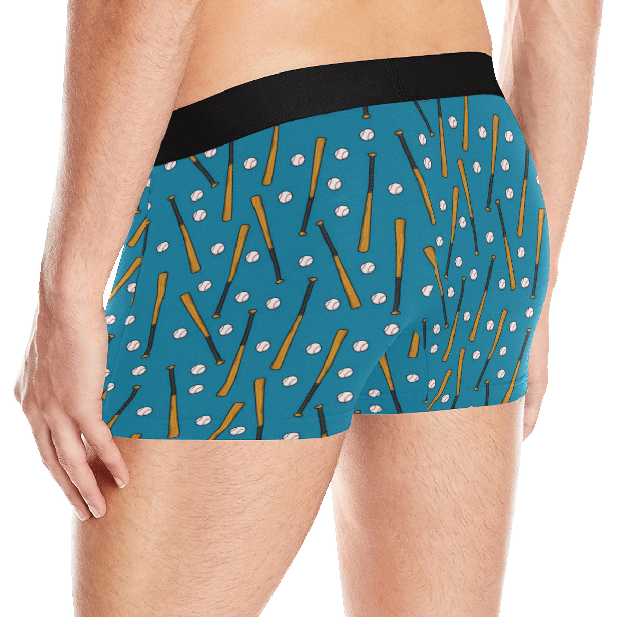 Baseball Pattern Print Design 01 Men's Boxer Briefs