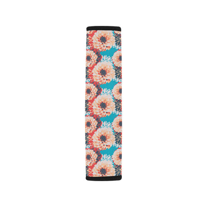 Dahlia Pattern Print Design DH05 Car Seat Belt Cover
