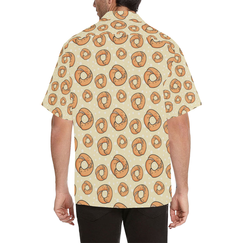 Bagel Pattern Print Design 03 Men's Hawaiian Shirt