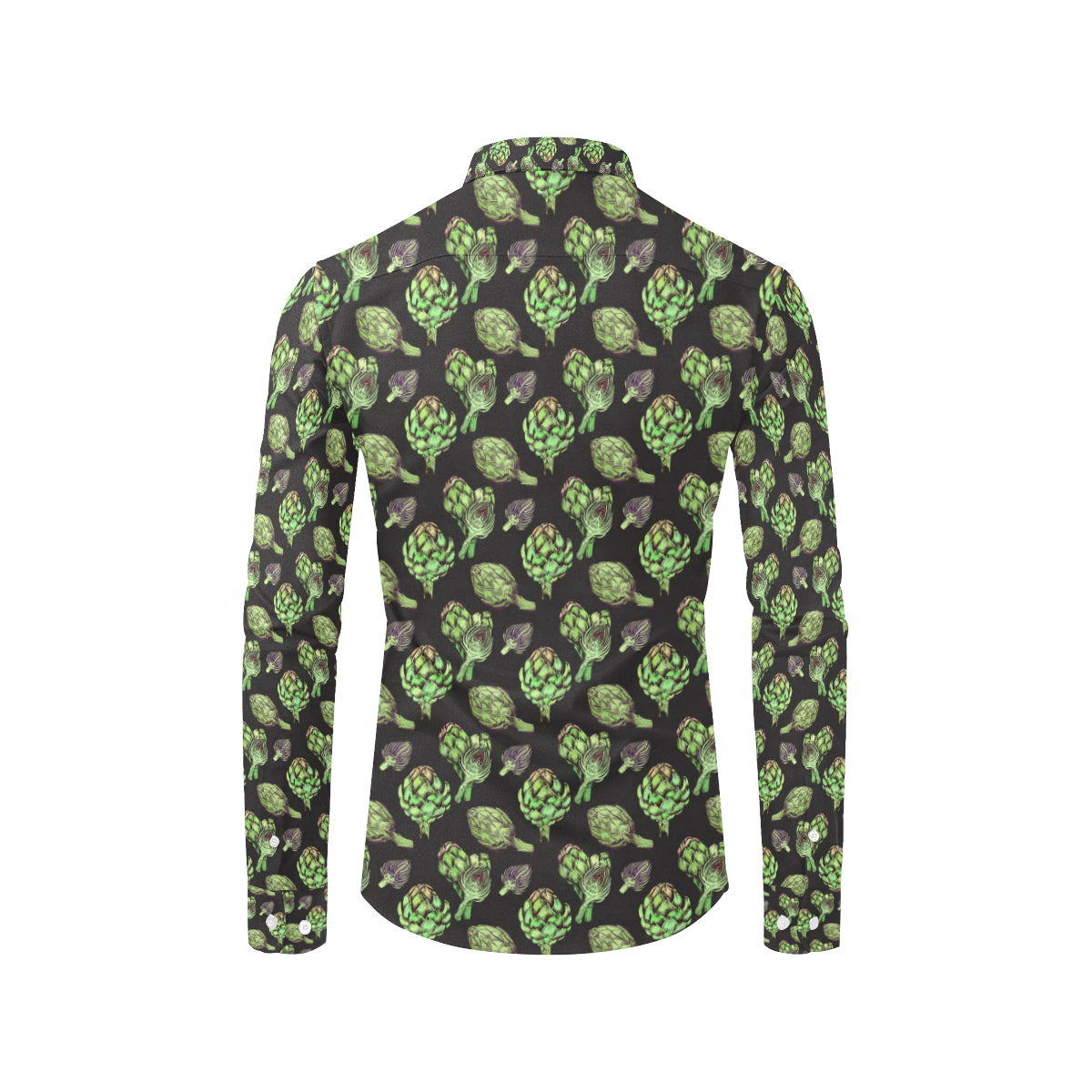 Artichoke Pattern Print Design 02 Men's Long Sleeve Shirt