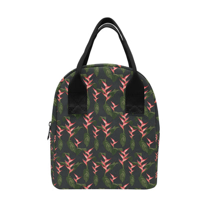 Heliconia Pattern Print Design HL07 Insulated Lunch Bag