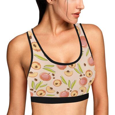 Peach Pattern Print Design A01 Sports Bra