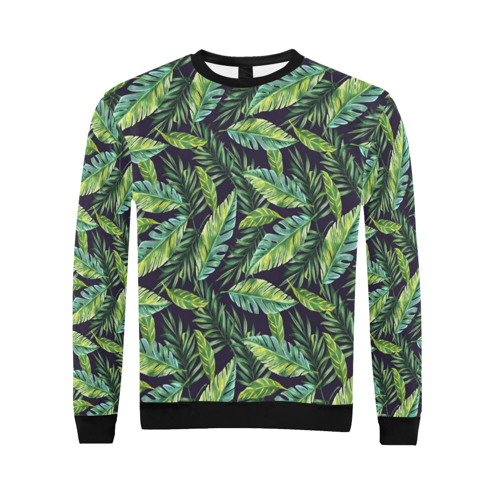 Tropical Flower Pattern Print Design TF06 Men Long Sleeve Sweatshirt