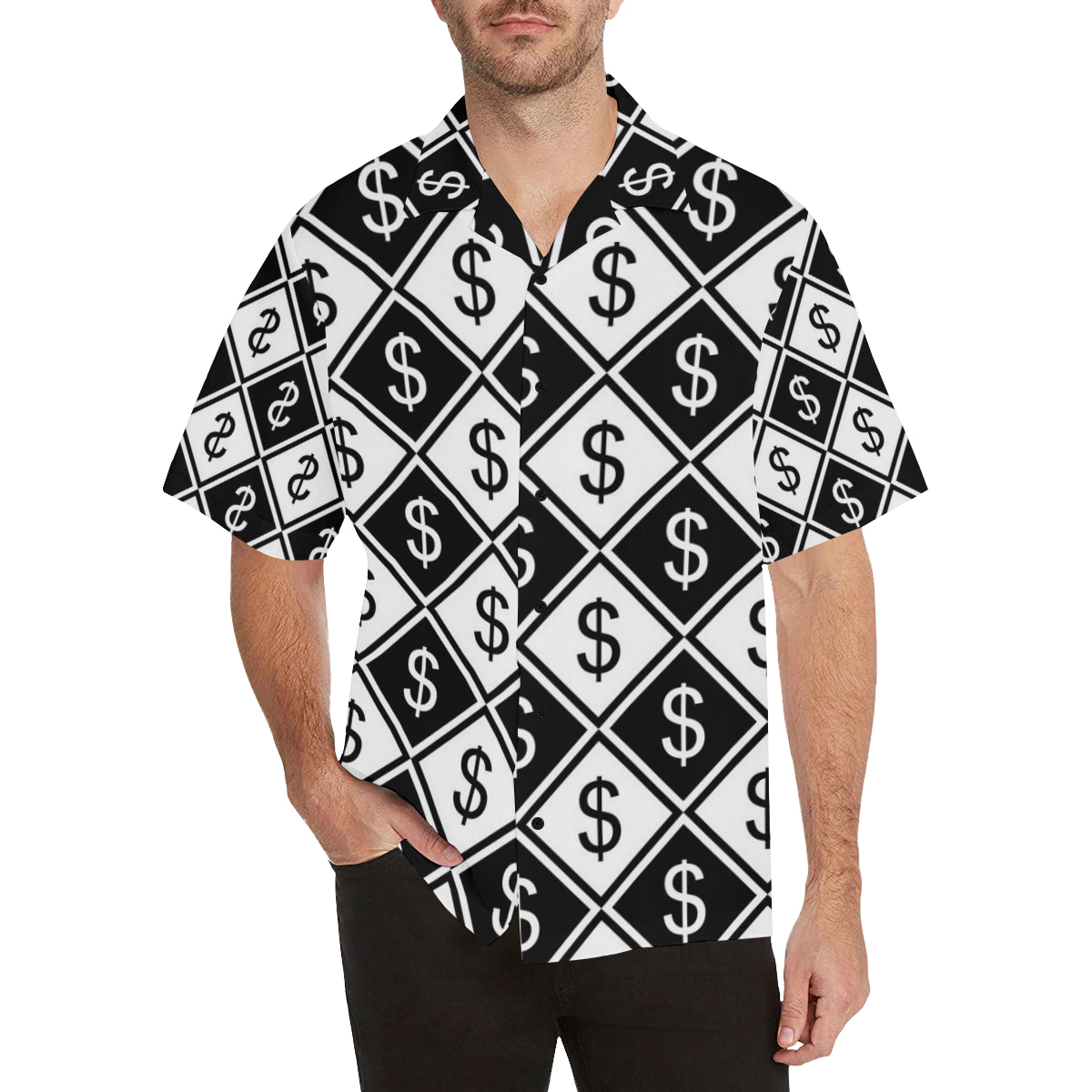 Money Pattern Print Design 04 Men's Hawaiian Shirt