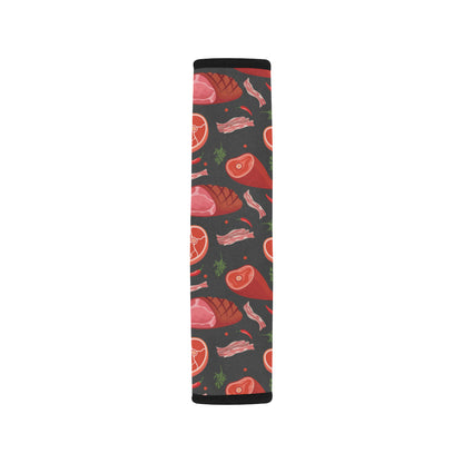 Meat Pattern Print Design 03 Car Seat Belt Cover