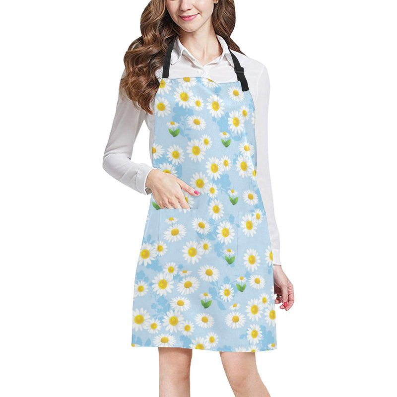 Daisy Pattern Print Design DS010 Apron with Pocket
