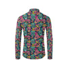 Sugar Skull Floral Design Themed Print Men's Long Sleeve Shirt