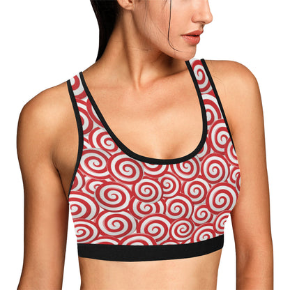 Candy Pattern Print Design 03 Sports Bra