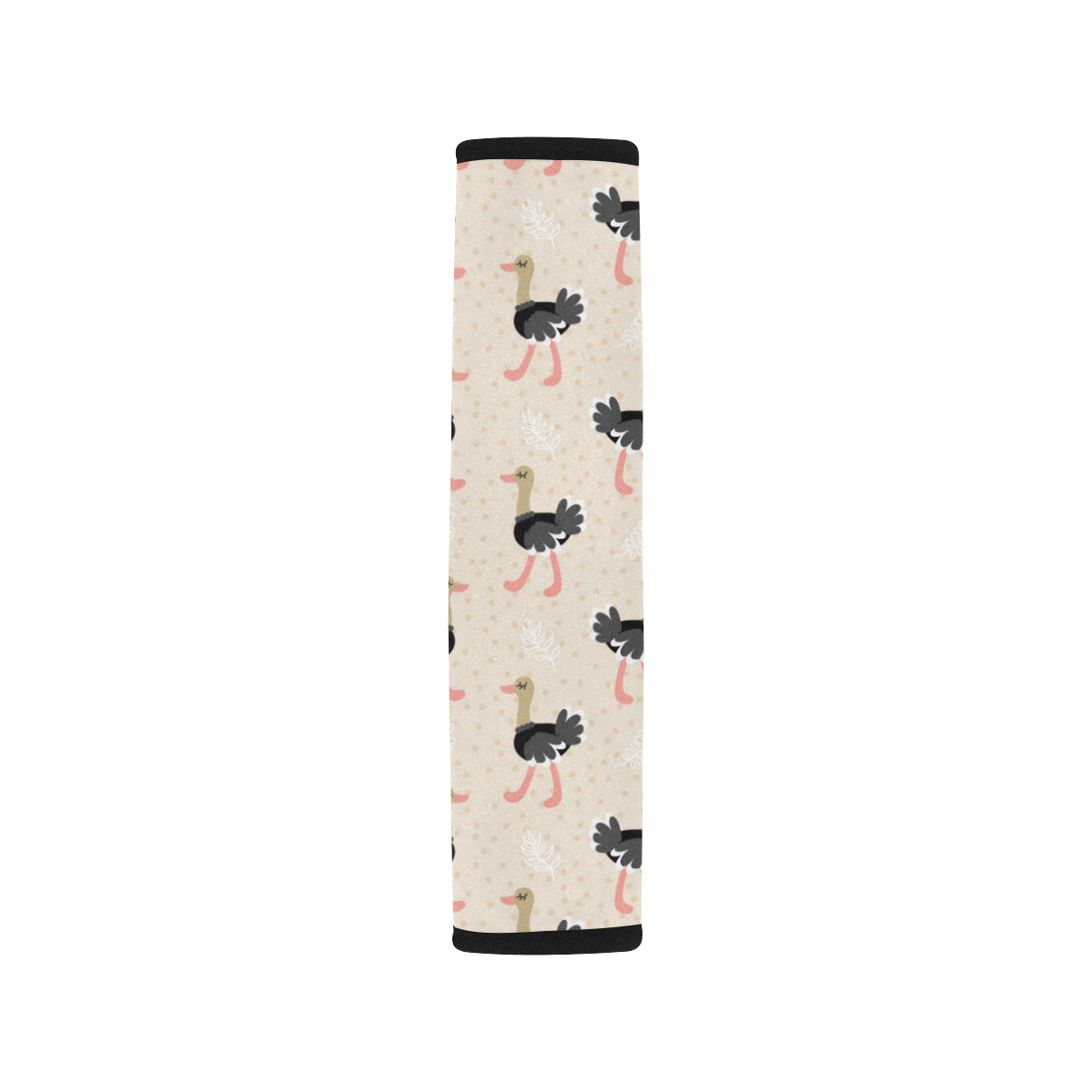Ostrich Pattern Print Design 02 Car Seat Belt Cover