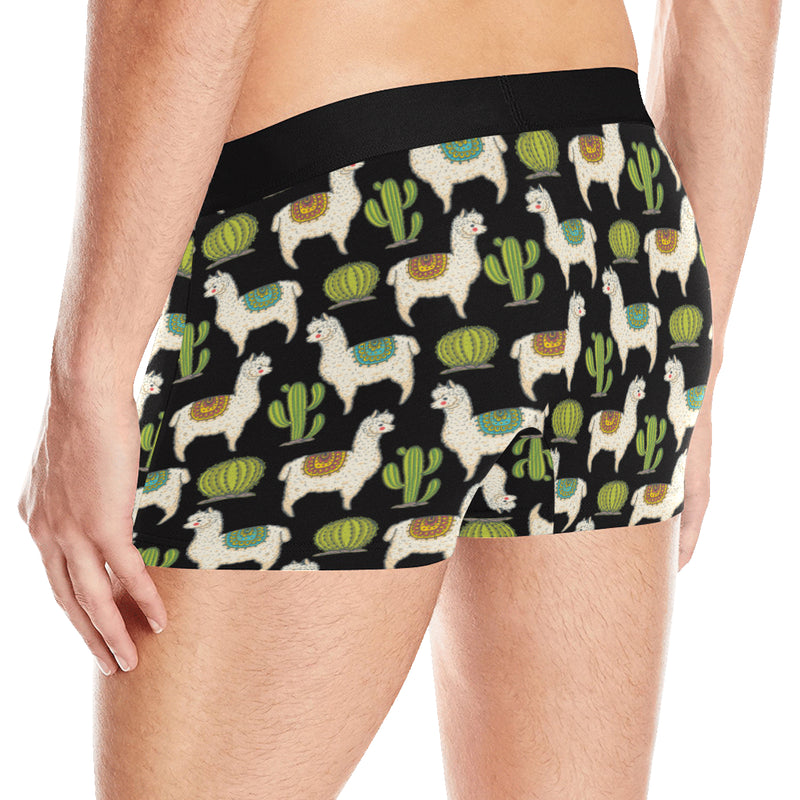 Alpaca Cactus Pattern Print Design 07 Men's Boxer Briefs