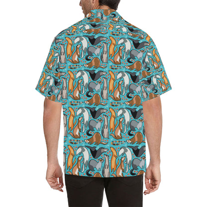 Ferret Pattern Print Design 03 Men's Hawaiian Shirt