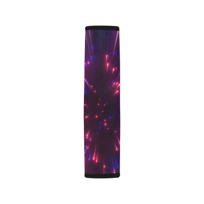 Celestial Purple Blue Neon Speed Light Car Seat Belt Cover
