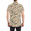 Butterfly Pattern Print Design 04 Men's Short Sleeve Button Up Shirt