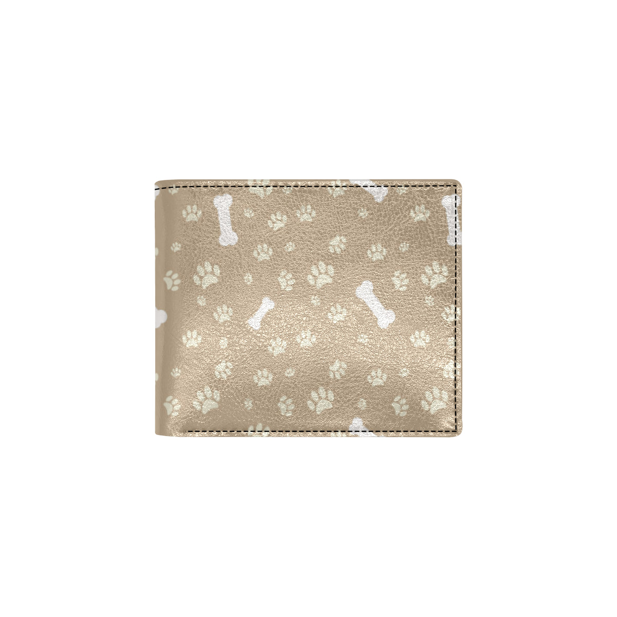 Dog Bone Paw Pattern Print Design 01 Men's ID Card Wallet