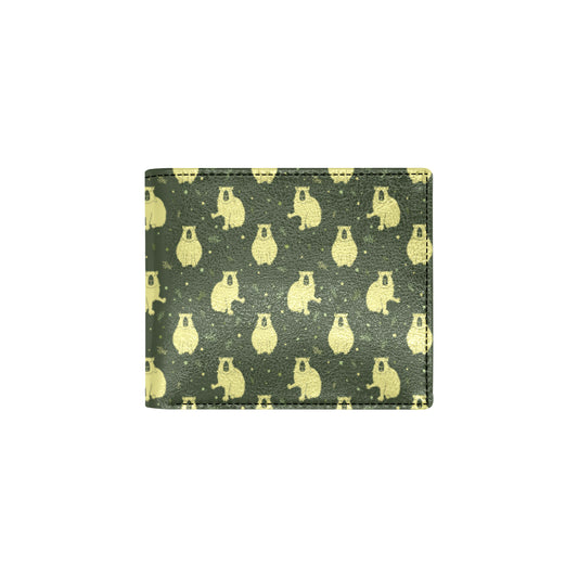 Capybara Pattern Print Design 03 Men's ID Card Wallet