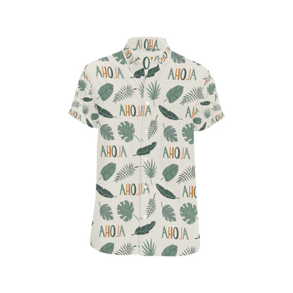Aloha Hawaii Pattern Print Design 05 Men's Short Sleeve Button Up Shirt