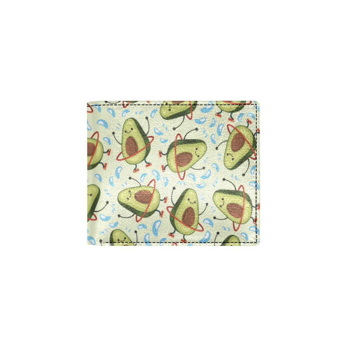 Avocado Pattern Print Design AC02 Men's ID Card Wallet